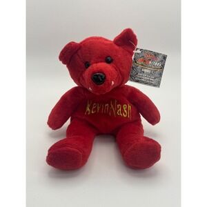 1999 WCW NWO KEVIN NASH "BIG SEXY" Racing Champions Red Beanie Bear with Tag